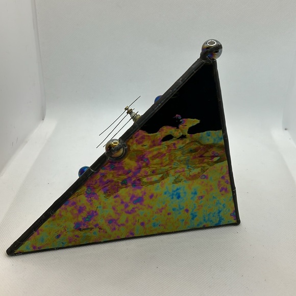 Stained Glass Desk Clock - Picture 2 of 7
